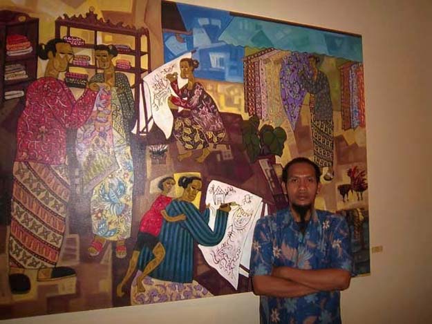 Agus Siswanto, Pelukis Batik, Tembi, Sewon, Bantul. Foto : Tembi Rumah Budaya