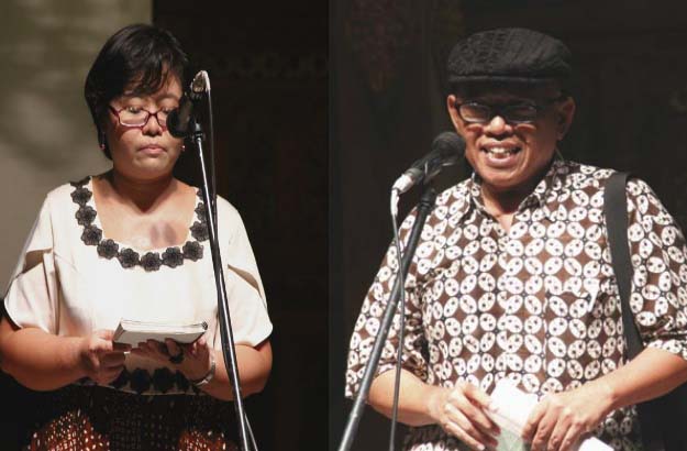 Riri Rengganis me-launching buku antologi puisinya, Sekuntum Bunga di Seberang Jendela, dan Slamet Riyadi Sabrawi, yang meluncurkan antologi puisinya berjudul laron di Tembi rumah budaya, 28 desember 2012