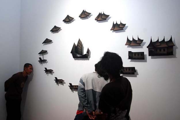 Kisah mengenai alam Minangkabau dalam karya seni rupa yang dipamerkan di Sangkring, Foto: Sangkring
