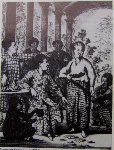 Adegan dalam sandiwara Kraspoekol di abad ke-18 di Hindia Belanda, foto: repro dari majalah Oost-Indisch Magazijn